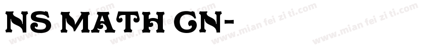 NS Math CN字体转换